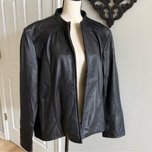 NWT Beautiful Leather Moto Jacket Size 3X